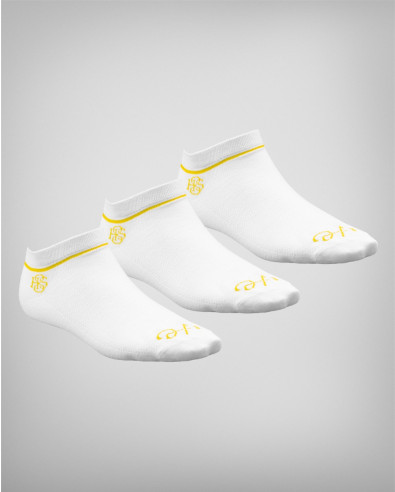 Терлици - памучни дишащи чорапи, Бял, 3 чифта