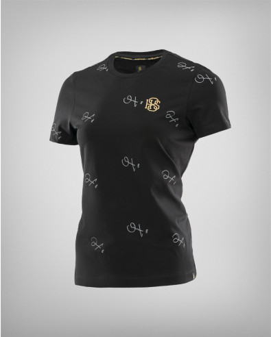 Дамска тениска модел 241677 с подпис в черно