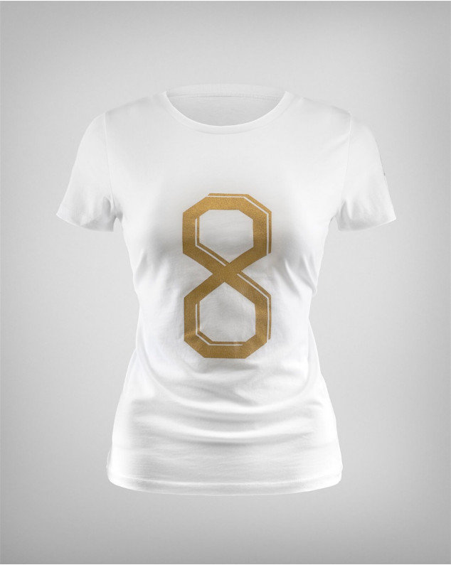 GOLDEN EIGHT – women's white cotton T-shirt