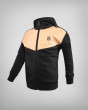 Sudadera para niños en negro y rayas en melocotón