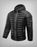 Winter waterproof jacket with removable hood in black