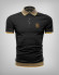 BLACK POLO T-SHIRT WITH CONTRASTING BANDS