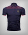 DARK BLUE POLO T-SHIRT WITH TWO-COLOUR PATTERN