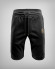 Black bermuda shorts with gold strips and H8S print