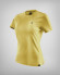 Дамска жълта бие тениска с бродерия и лого