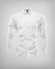 Бяла вталена риза с дигитален принт H8S