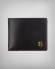 Luxury wallet in black and burgundy made of 100% genuine smooth leather