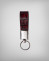 Luxury keychain in burgundy 100% leather