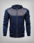 DARK BLUE SWEATSHIRT WITH TRICOLOR EDGING AT THE POCKETS