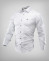 Camisa entallada en blanco con un espectacular estampado