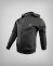 Sudadera infantil negra con rayas doradas y estampado