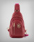 Bolso bandolera con cremallera en color burdeos
