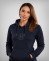 Women's hoodie sweatshirt, model 241529 in dark blue