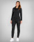 Women's black track suit with embroidery logo