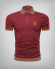 CAMISETA BURDEOS CON CUELLO EN CONTRASTE