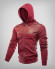 SUDADERA BURDEOS CONTORNO TRICOLOR EN LOS BOLSILLOS