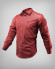 Camisa entallada en burdeos con espectacular estampado