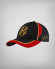 Gorro negro con rayas rojas