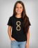 KIDS' black T-shirt with gold eight