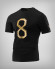 Camiseta negra con ocho dorados