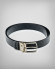 Embossed double-sided belt in black and dark blue