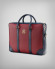 Bolso para ordenador portátil de piel estructural en color burdeos