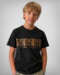 Детска черна бие тениска с релефен принт